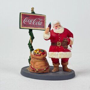 Coca-Cola Santa Claus Figurine Department 56 Village Decor 3" Without Box
